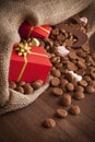 Bag with treats, for traditional Dutch holiday 'Sinterklaas' Royalty Free Stock Photo