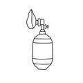 Bag valve mask doodle icon, vector illustration