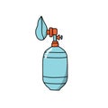 Bag valve mask doodle icon, vector illustration