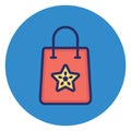 Bag, Vector Icon which can easily edit