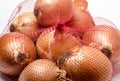 Bag of yellow onions Royalty Free Stock Photo