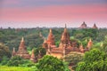 Bagan, Myanmar ancient temple ruins landscape in the archaeological zone Royalty Free Stock Photo