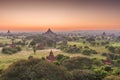 Bagan, Myanmar ancient temple ruins landscape in the archaeological zone Royalty Free Stock Photo