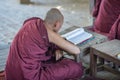 Novice monks in Bagan, Myanmar Royalty Free Stock Photo