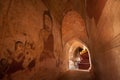 BAGAN, MYANMAR - MAY 4: Buddha statue inside ancient pagoda Royalty Free Stock Photo