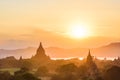 Bagan, Myanmar temples in the Archaeological Zone Royalty Free Stock Photo