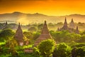 Bagan, Myanmar temples in the Archaeological Zone Royalty Free Stock Photo