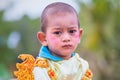 Bagan,Myanmar : Unidentify Myanmar child in Festival Procession.