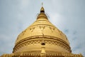 The top of a famous golden stupa pagoda in Bagan, Nyaung-U, Myanmar