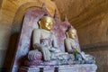 Bagan Twin ancient Buddha images in Dhammayangyi temple of Bagan, Mandalay, Myanmar