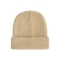 Bage beanie winter hat isolated on white background with clipping path.