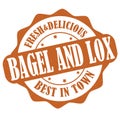 Bagel and lox label or stamp Royalty Free Stock Photo