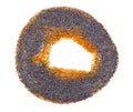 Bagel with poppy seeds on white background Royalty Free Stock Photo