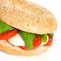 Bagel tomato mozzarella Royalty Free Stock Photo