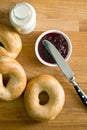 Bagels and jam Royalty Free Stock Photo