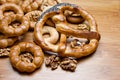 Bagels and knot-shaped biscuits Royalty Free Stock Photo