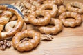 Bagels and knot shaped biscuits Royalty Free Stock Photo