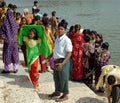 Bagerhat, Bangladesh: Pool near Khan Jahan Ali Tomb and Mosque where visitors undertake ritual bathing Royalty Free Stock Photo