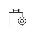 baggage allowance icon. Element of simple icon for websites, web design, mobile app, info graphics. Thin line icon for website des