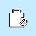 Baggage allowance sticker icon. Simple thin line, outline vector of web icons for ui and ux, website or mobile application