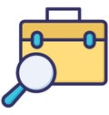 Baggage, briefcase Isolated Vector Icon that can be easily modified or edited Royalty Free Stock Photo