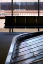 Baggage carousal with seats Royalty Free Stock Photo