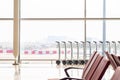 Baggage carts are provided in airports Royalty Free Stock Photo