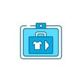 Baggage check color line icon. Check for prohibited items. Royalty Free Stock Photo