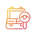 Baggage checks gradient linear vector icon