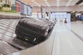 Baggage claim area in the airport, abstract luggage line Royalty Free Stock Photo