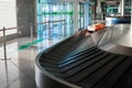 Baggage claim conveyor belt at the airport Royalty Free Stock Photo