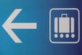 Baggage claim and exit sign in an airport Royalty Free Stock Photo