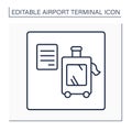 Baggage claim line icon Royalty Free Stock Photo