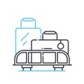 baggage claim line icon, outline symbol, vector illustration, concept sign