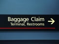 Baggage Claim Terminal And Restrooms Sign United States Airport Royalty Free Stock Photo