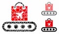Baggage conveyor Composition Icon of Inequal Items Royalty Free Stock Photo