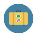 Baggage flat vector icon