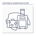 Baggage line icon