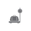 baggage scales icon. Simple element illustration. baggage scales symbol design template. Can be used for web and mobile