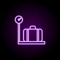 baggage scales neon icon. Elements of web set. Simple icon for websites, web design, mobile app, info graphics