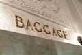 Baggage Sign in marble Royalty Free Stock Photo