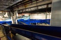 Baggage sorting center with empty baggage carousels Royalty Free Stock Photo