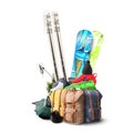 Baggage tourist ski