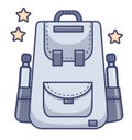 Baggage. Travel backpack for sports and leisure. Vector illustration.