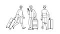 baggage travel man vector