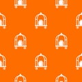Baggage trolley pattern vector orange Royalty Free Stock Photo