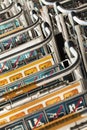 Baggage trolleys at Beijing Capital International Airport