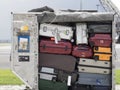 Baggages in cargo container