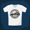 Bagger Motorcycle badge Graphic T- shirt design Royalty Free Stock Photo