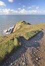 Baggy Point at Croyde on Southwest Coast Path, North Devon Royalty Free Stock Photo